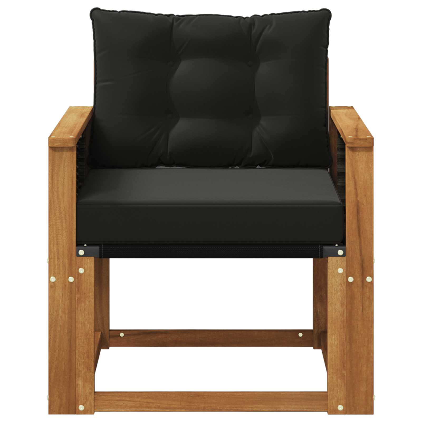 Outdoor Mittelsofa Massivholz Akazie Natur
