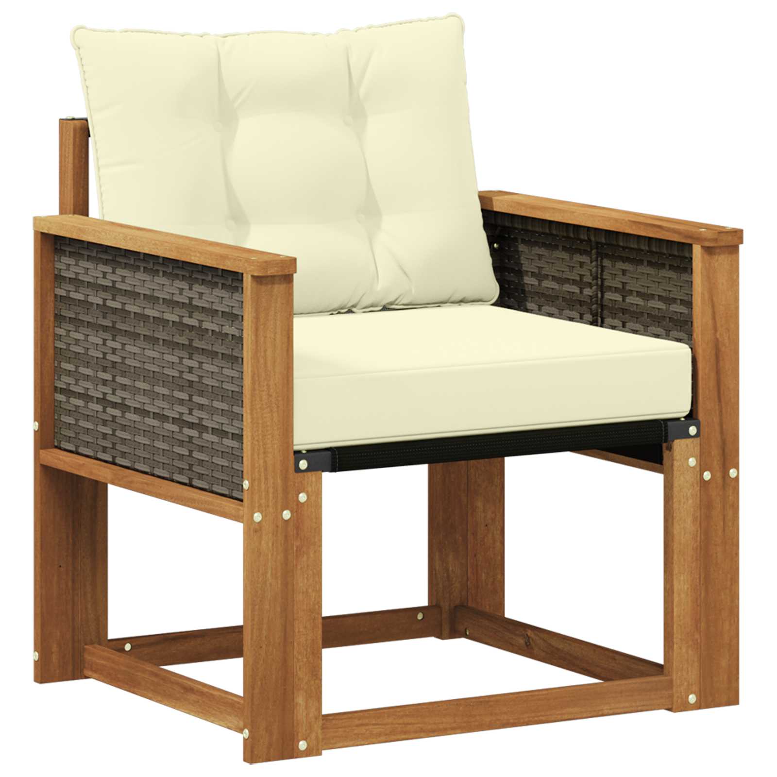 Outdoor Mittelsofa Massivholz Akazie Natur