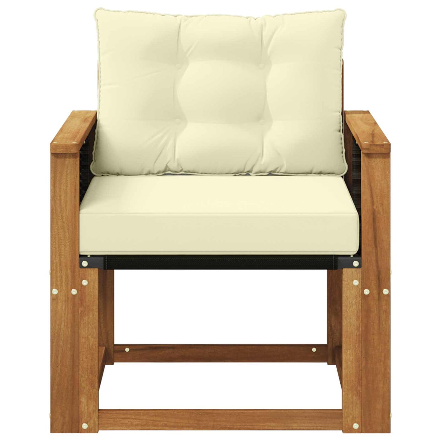 Outdoor Mittelsofa Massivholz Akazie Natur
