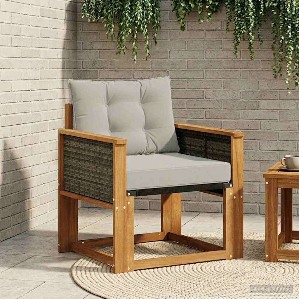 Outdoor-Sofa Massivholz Akazie Natur