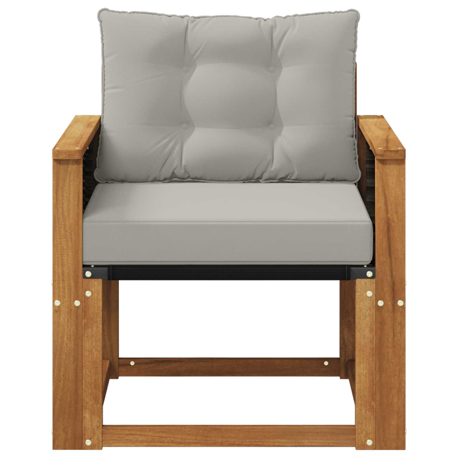 Outdoor-Sofa Massivholz Akazie Natur