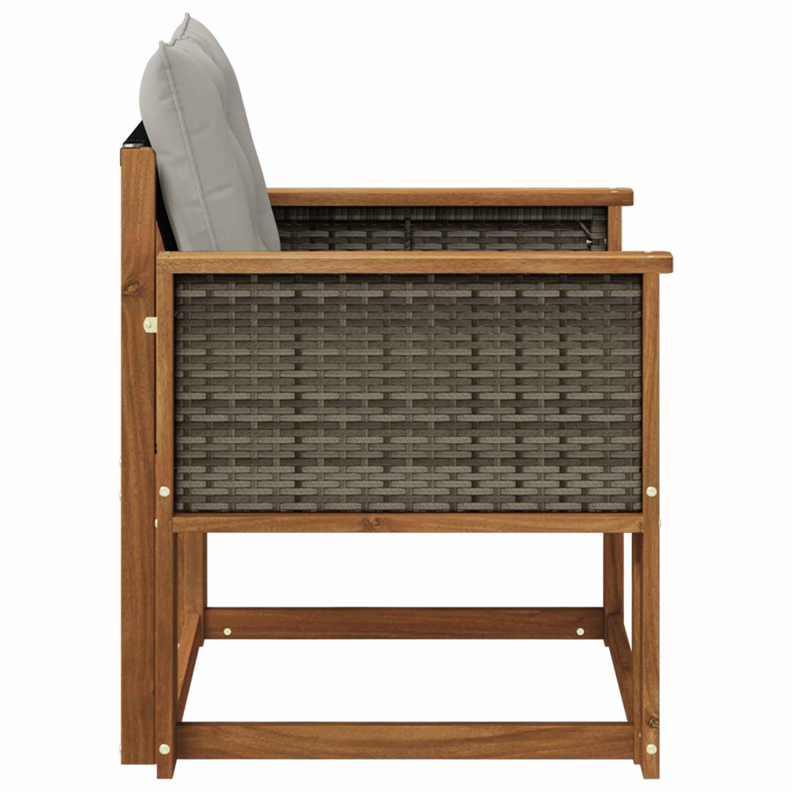 Outdoor-Sofa Massivholz Akazie Natur