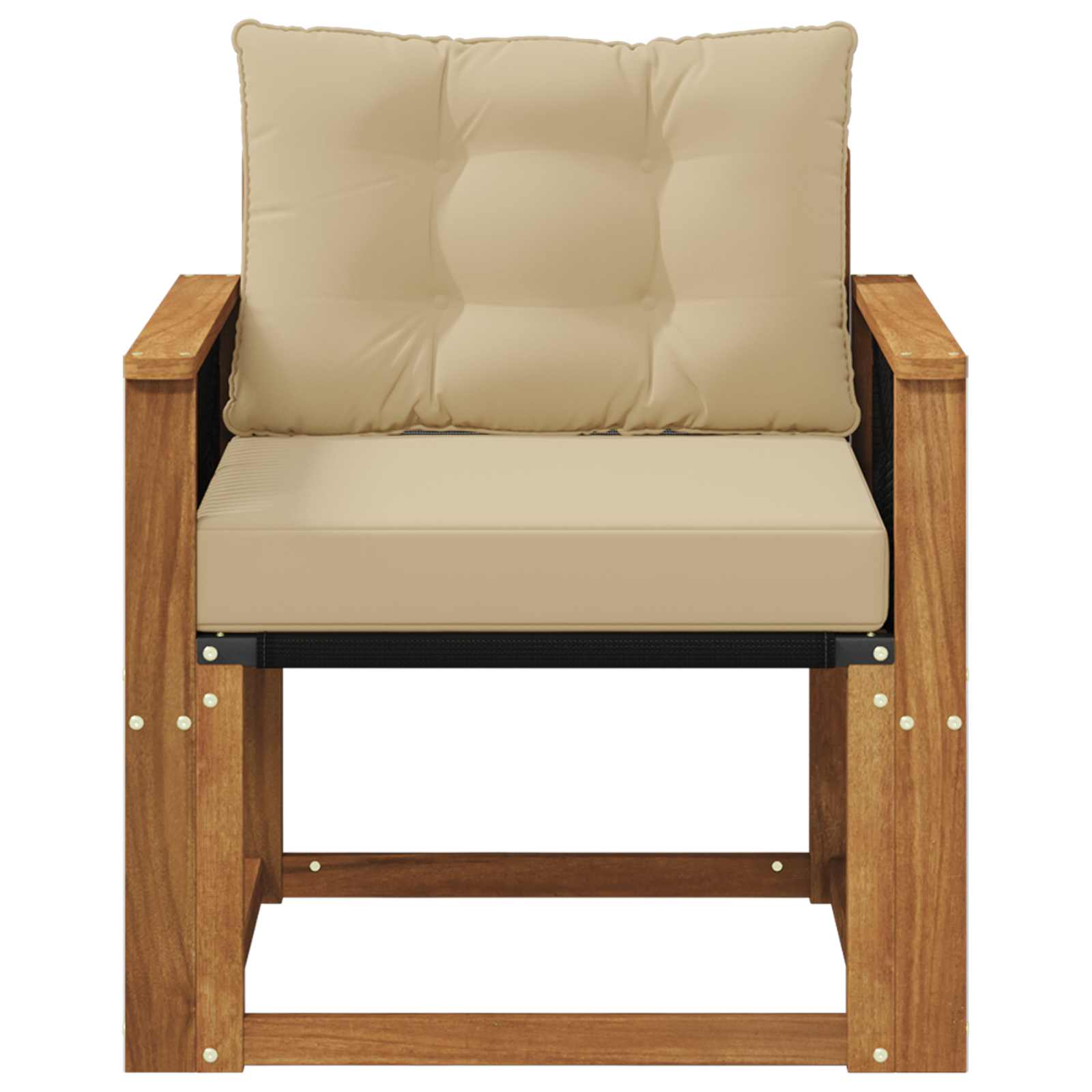 Outdoor Mittelsofa Massivholz Akazie Natur