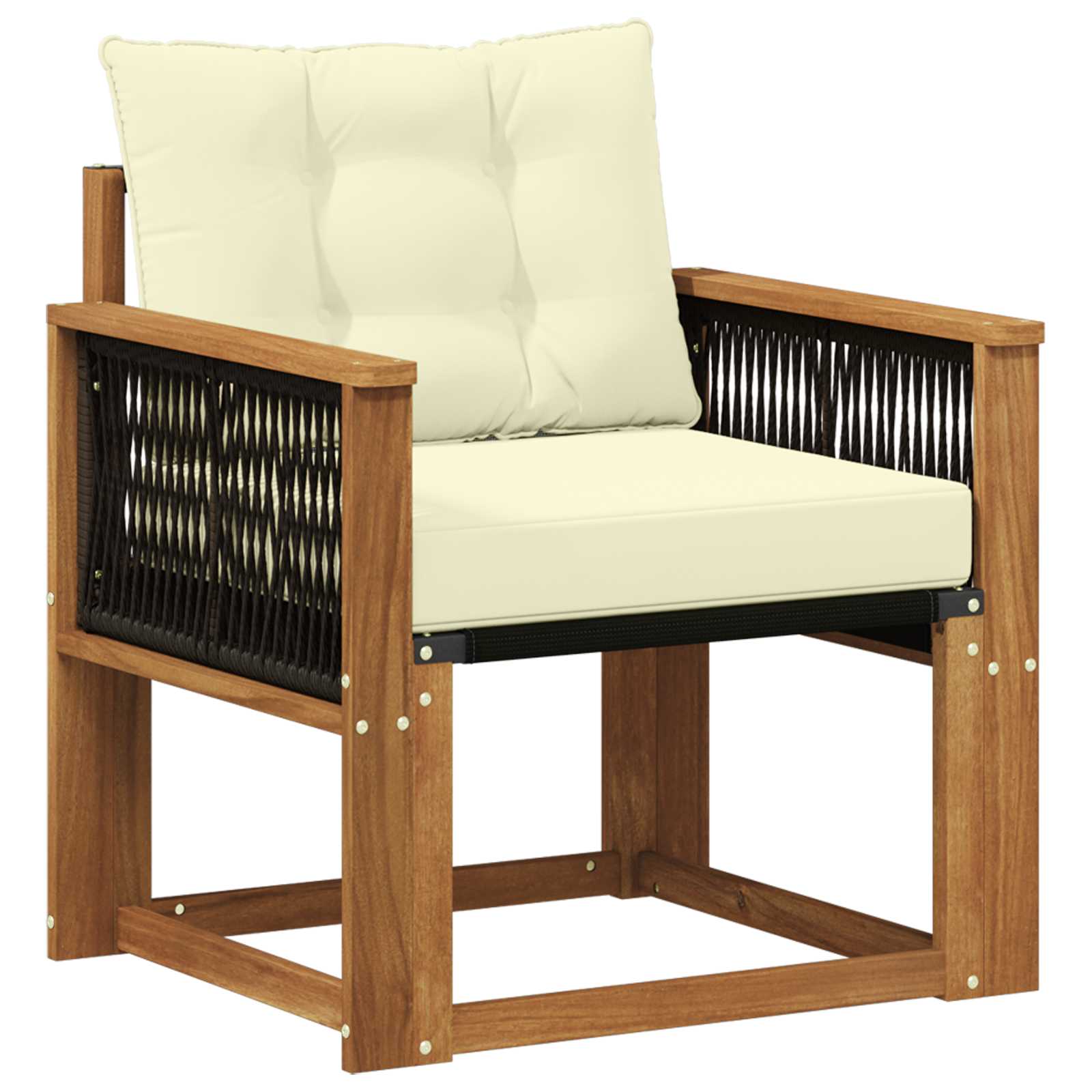 Outdoor Mittelsofa Massivholz Akazie Natur