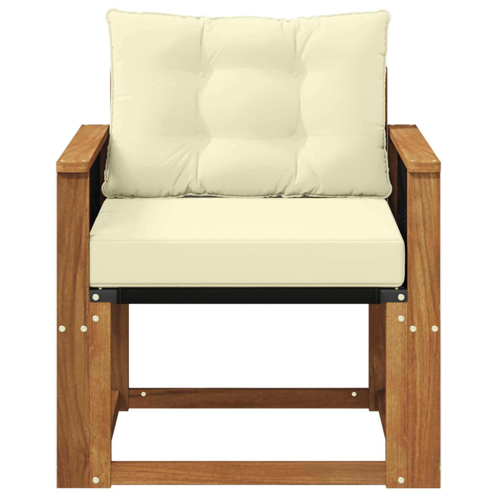 Outdoor Mittelsofa Massivholz Akazie Natur