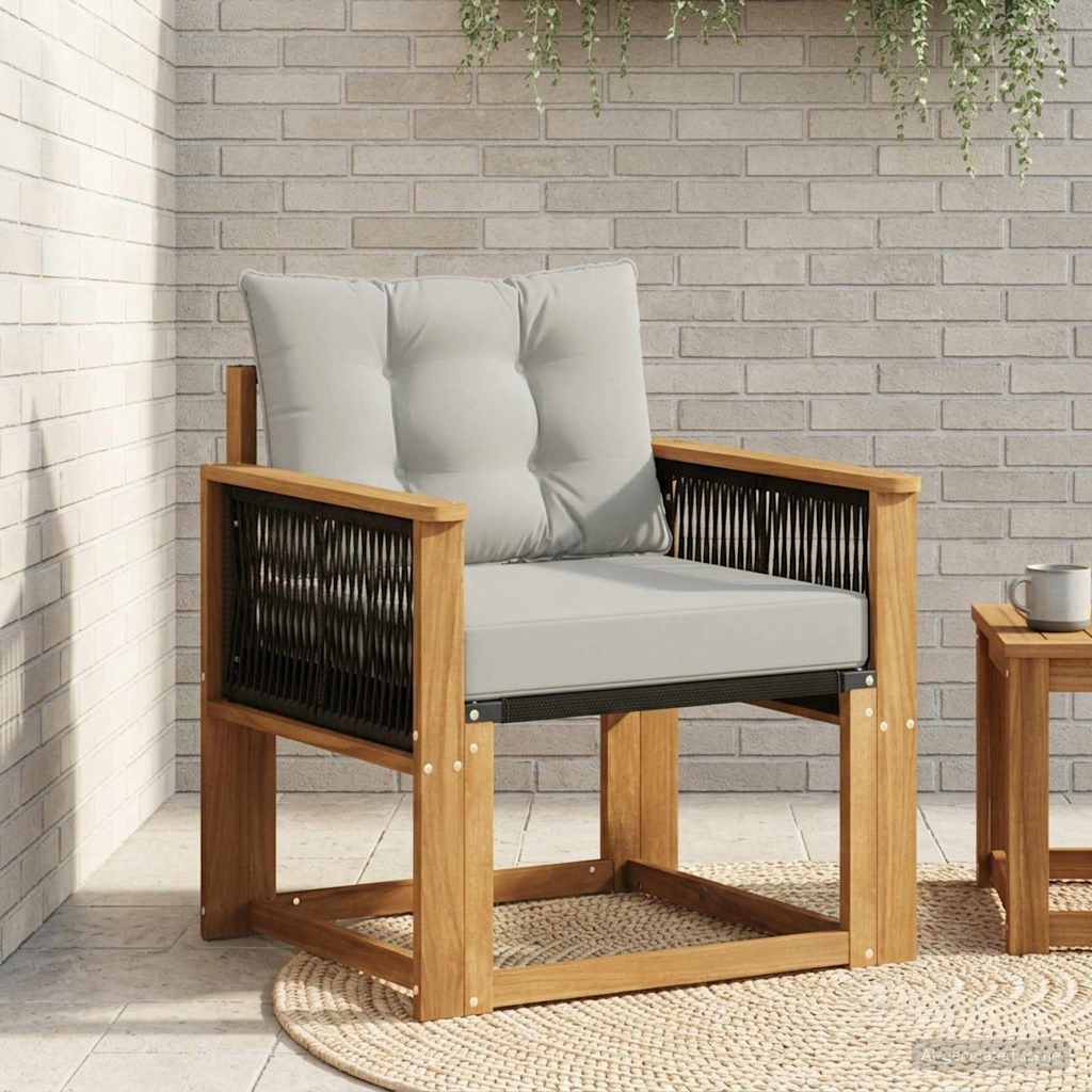 Outdoor Mittelsofa Massivholz Akazie Natur