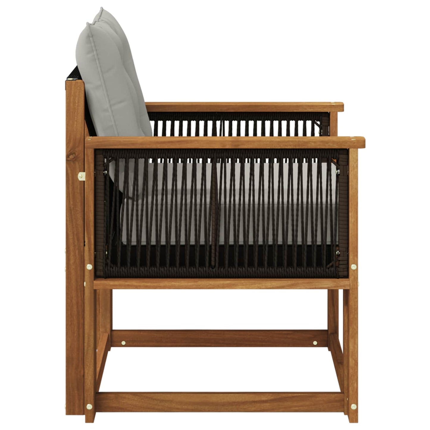 Outdoor Mittelsofa Massivholz Akazie Natur