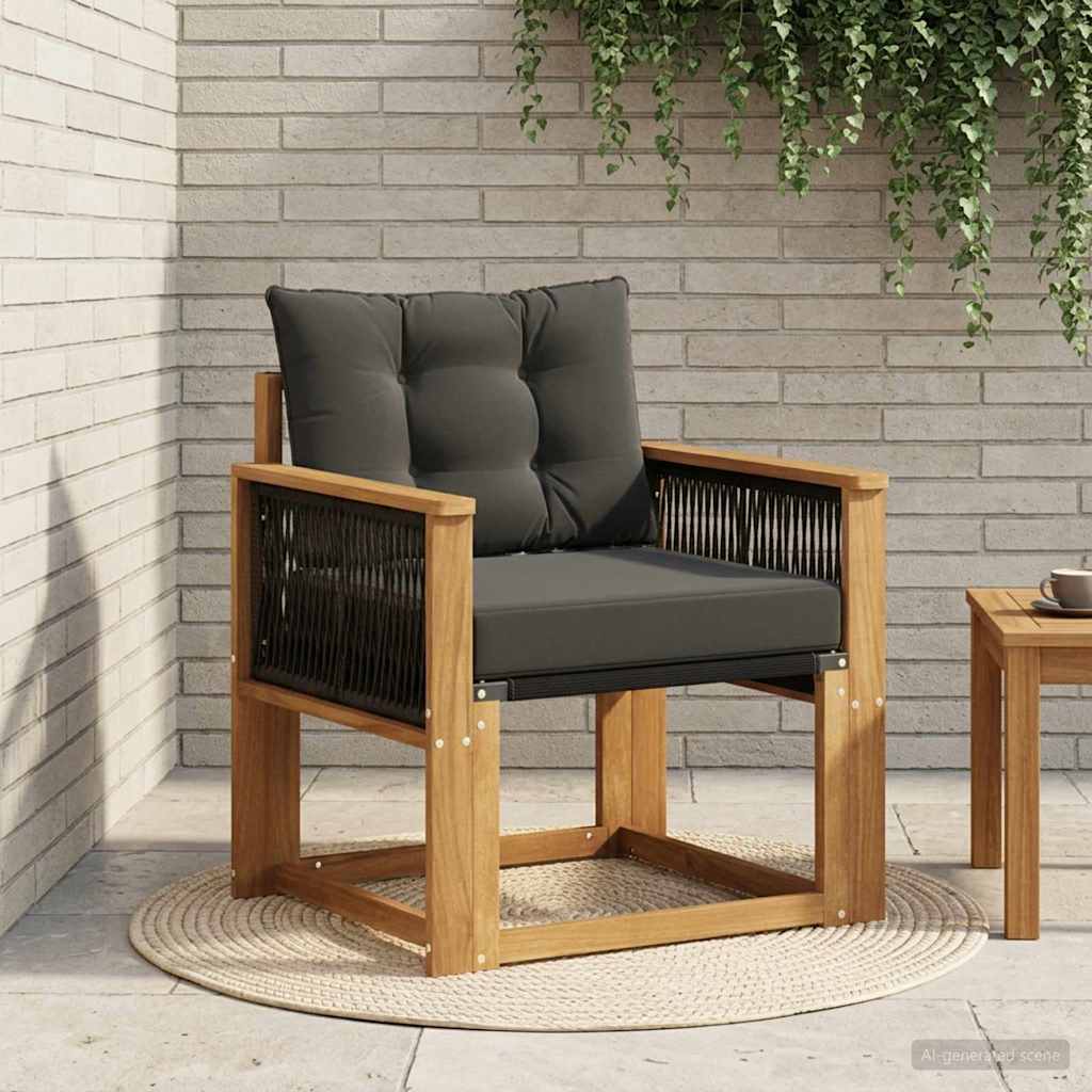 Outdoor Mittelsofa Massivholz Akazie Natur