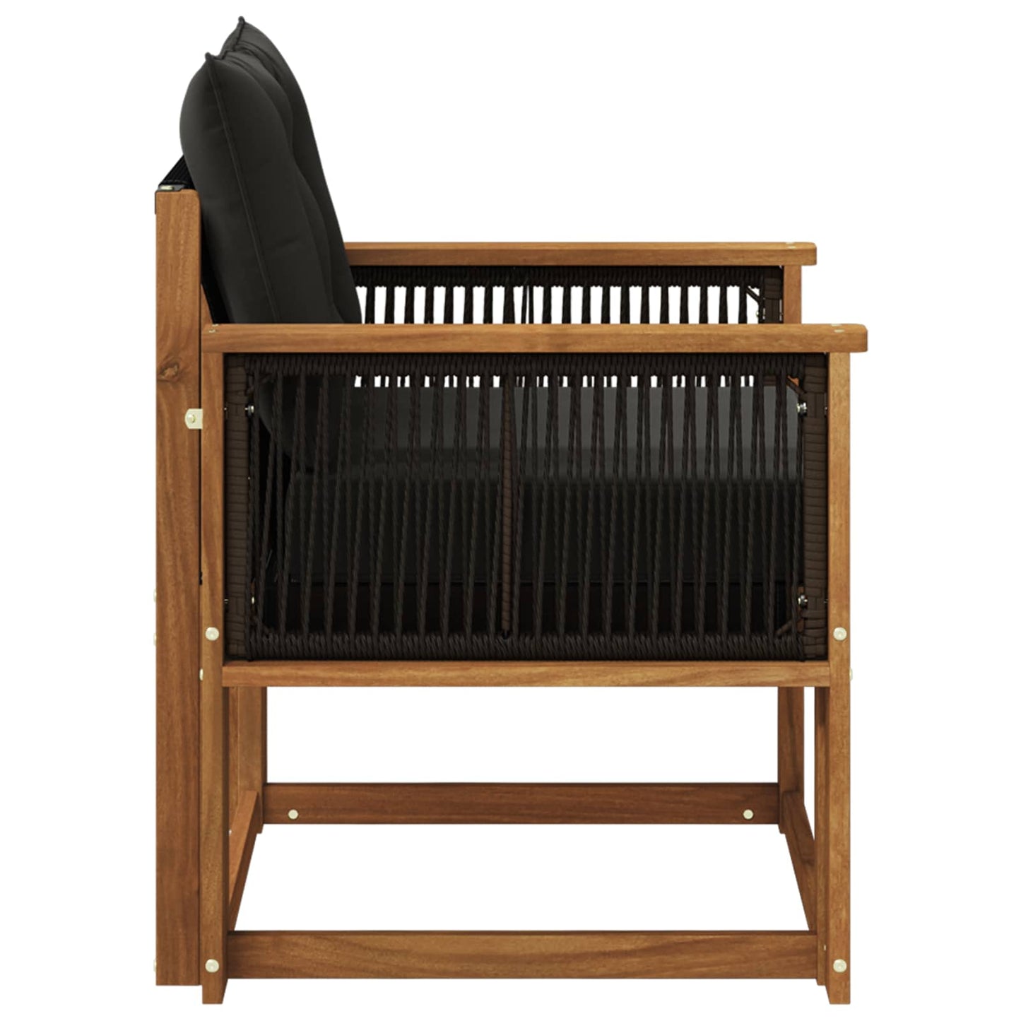 Outdoor Mittelsofa Massivholz Akazie Natur