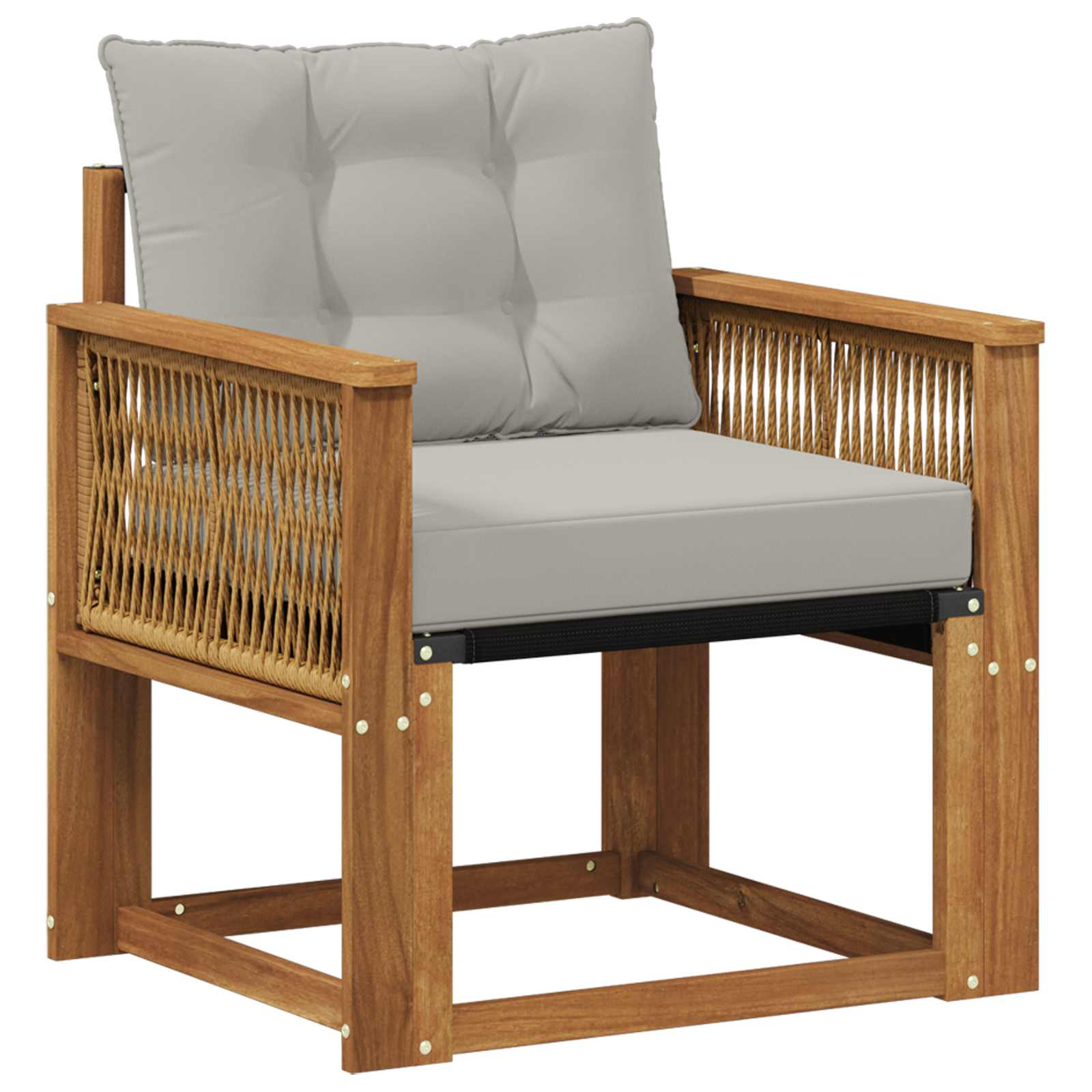 Outdoor-Sofa Massivholz Akazie Natur