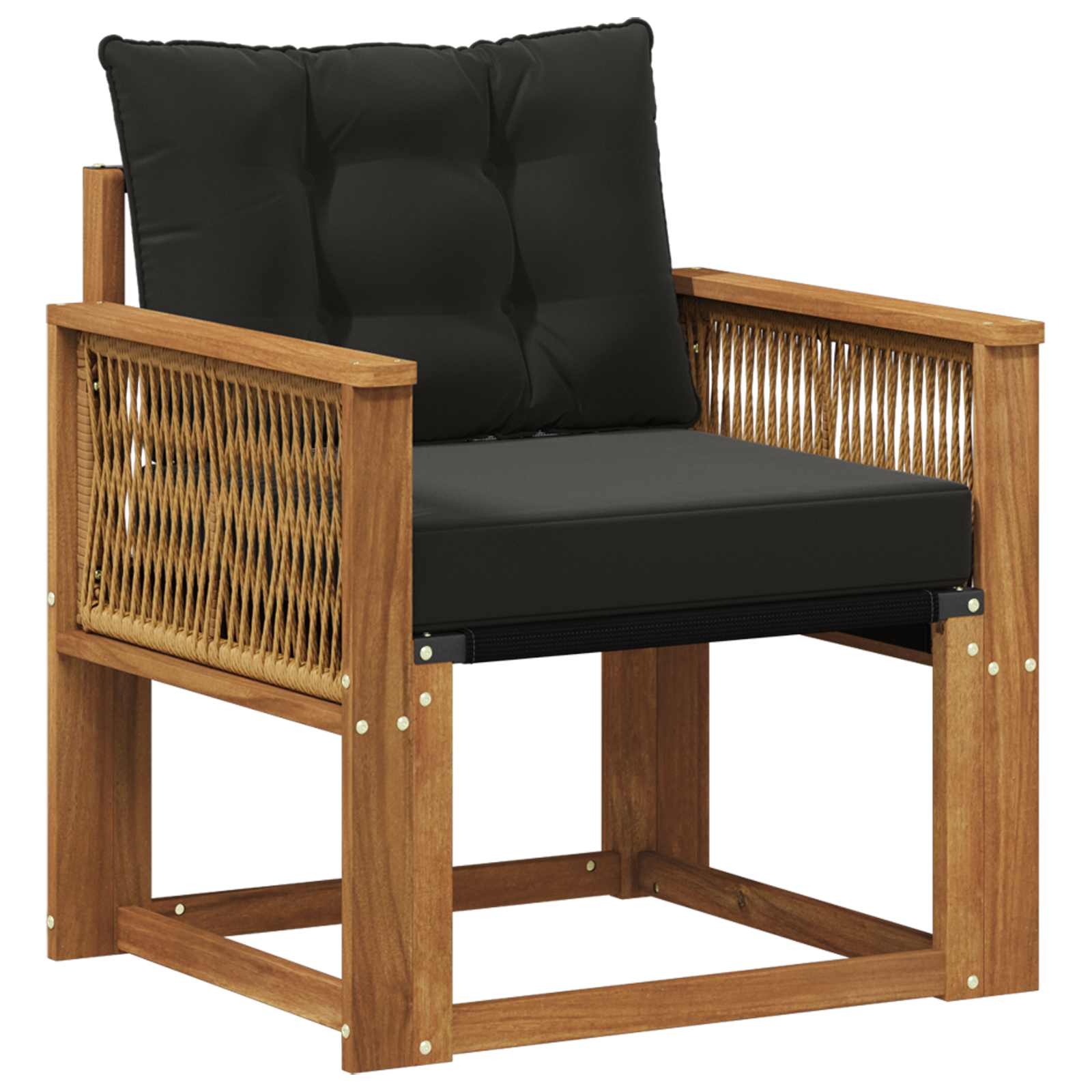 Outdoor Mittelsofa Massivholz Akazie Natur