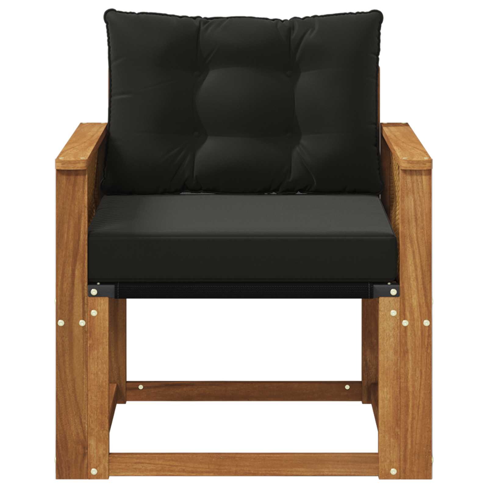 Outdoor Mittelsofa Massivholz Akazie Natur