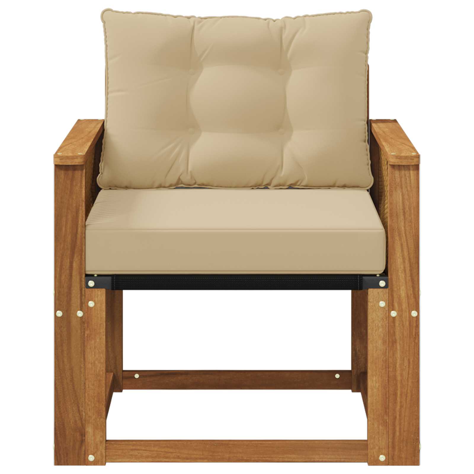 Outdoor Mittelsofa Massivholz Akazie Natur