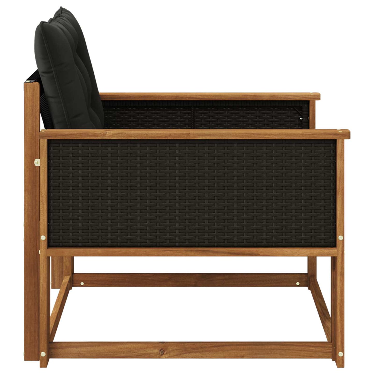 Outdoor-Sofagarnitur Massives Akazienholz und Textilene Natur