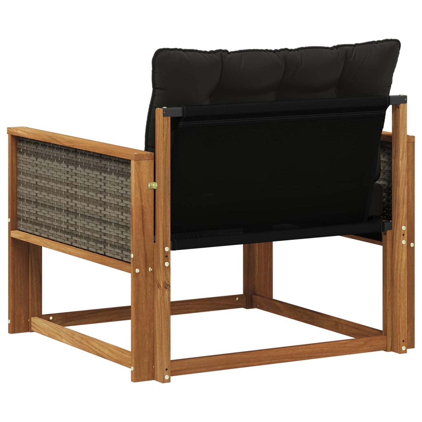 Outdoor-Sofagarnitur Massives Akazienholz und Textilene Natur