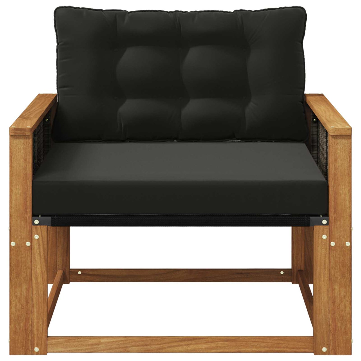 Outdoor-Sofagarnitur Massives Akazienholz und Textilene Natur