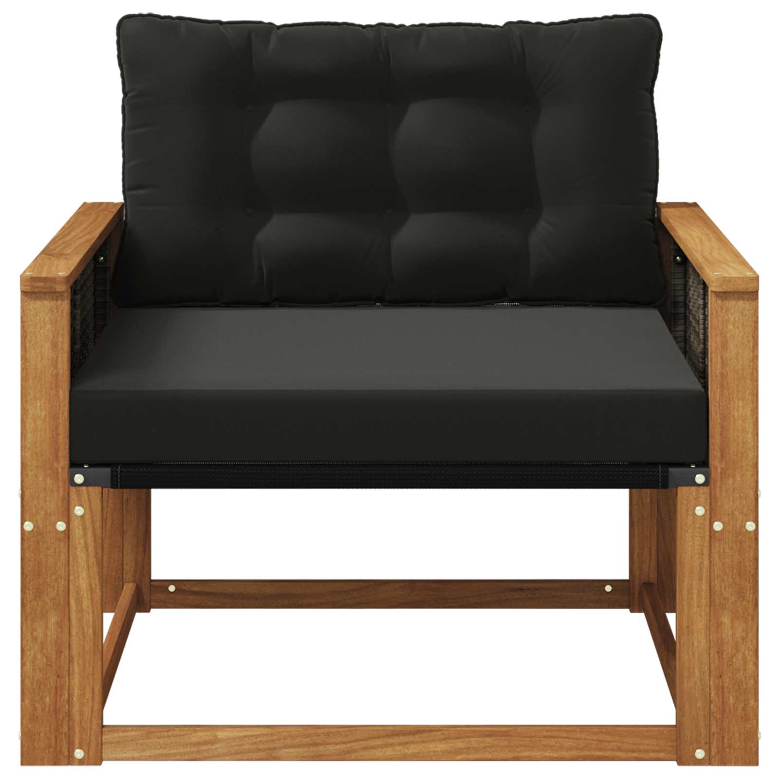 Outdoor-Sofagarnitur Massives Akazienholz und Textilene Natur