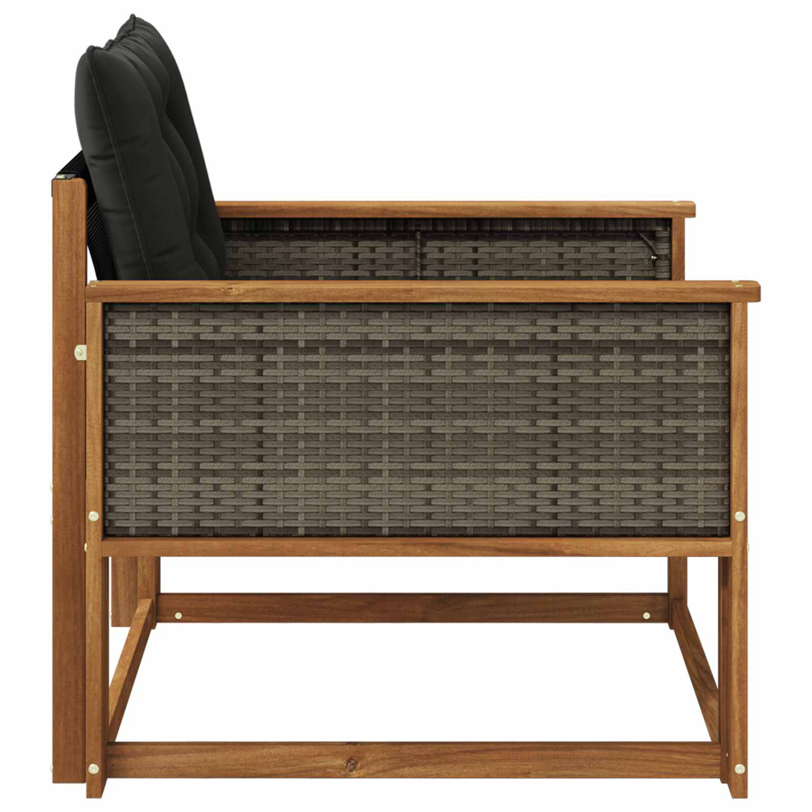 Outdoor-Sofagarnitur Massives Akazienholz und Textilene Natur
