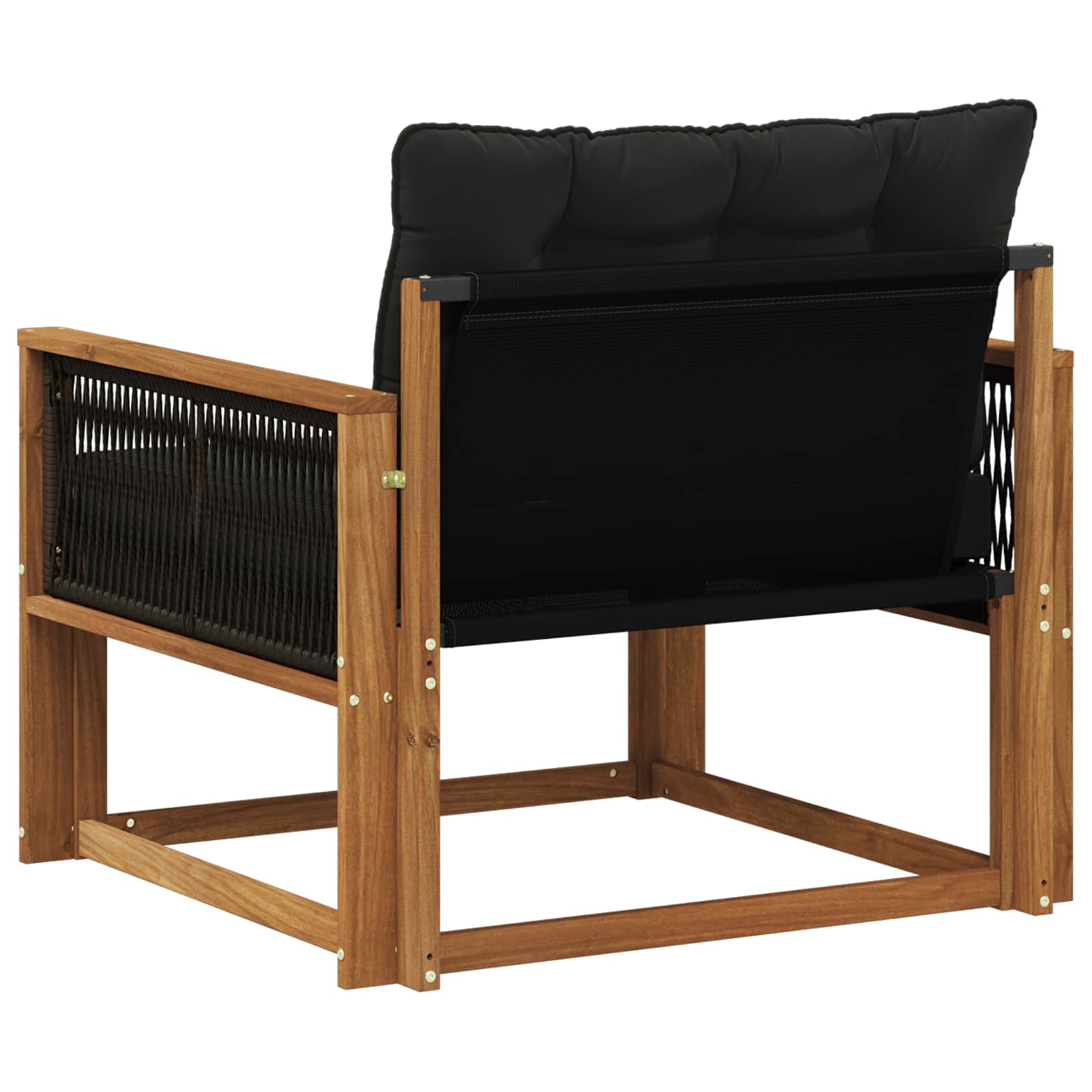 Outdoor-Sofagarnitur Massives Akazienholz und Textilene Natur