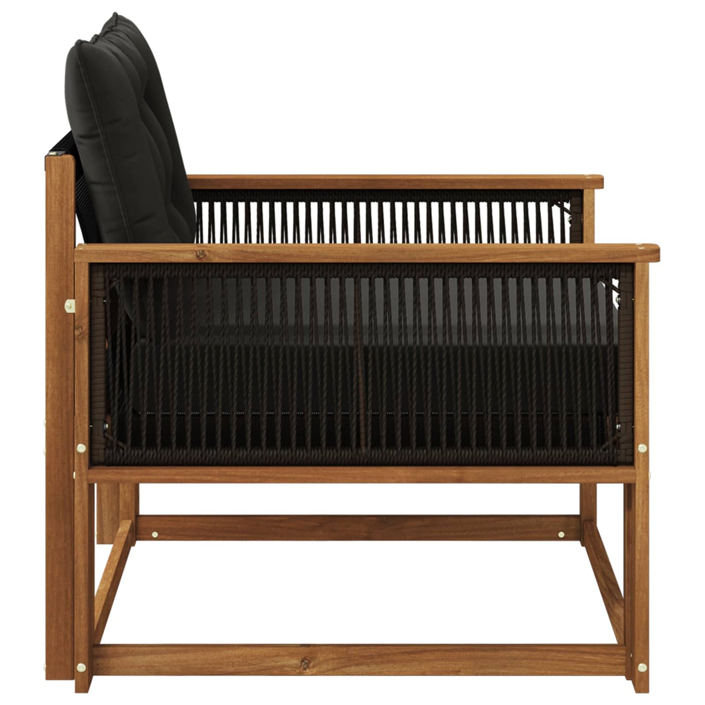 Outdoor-Sofagarnitur Massives Akazienholz und Textilene Natur