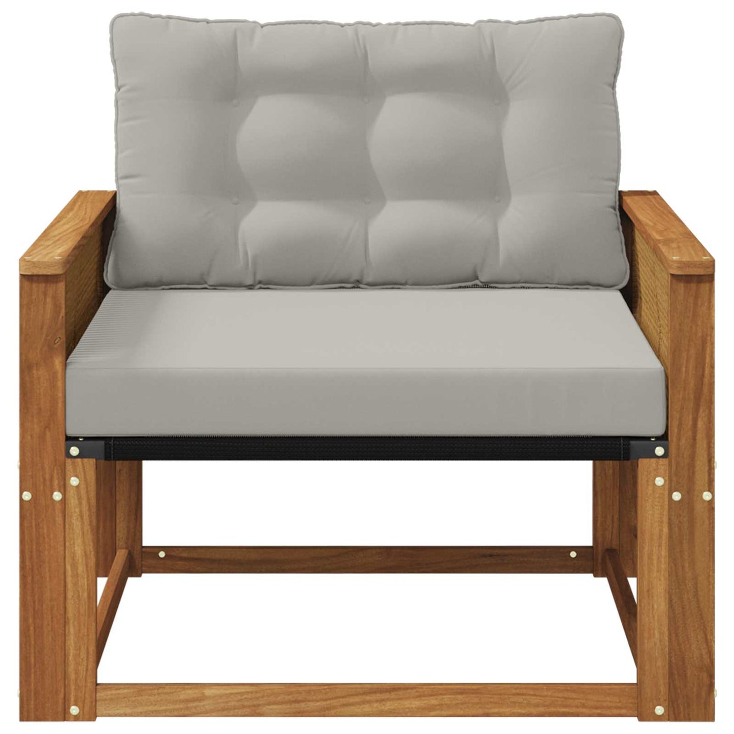 Outdoor-Sofagarnitur Massives Akazienholz und Textilene Natur