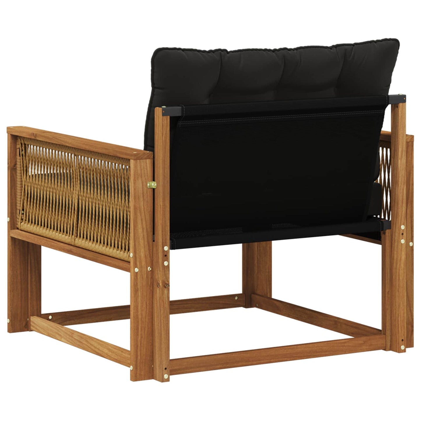 Outdoor-Sofagarnitur Massives Akazienholz und Textilene Natur