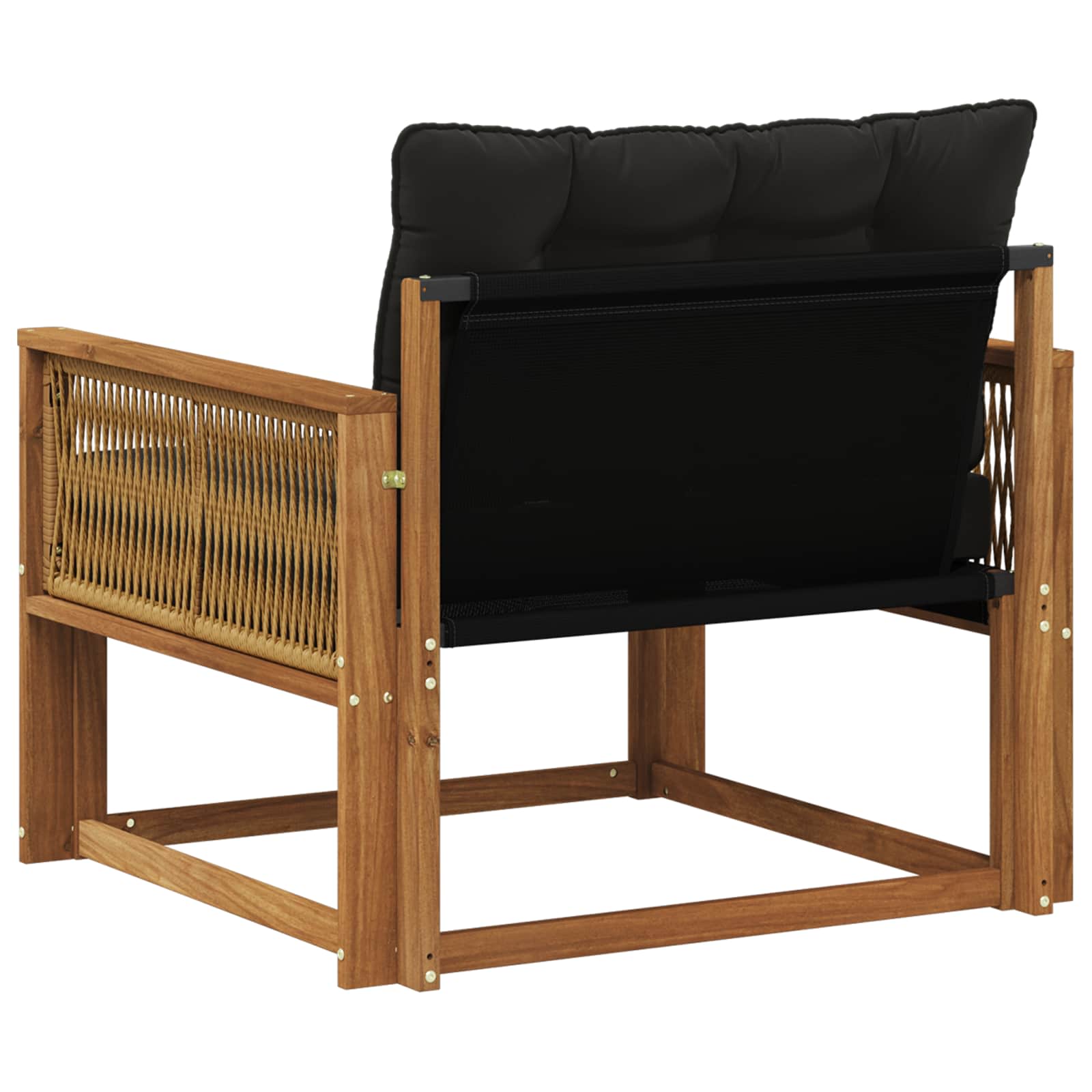 Outdoor-Sofagarnitur Massives Akazienholz und Textilene Natur