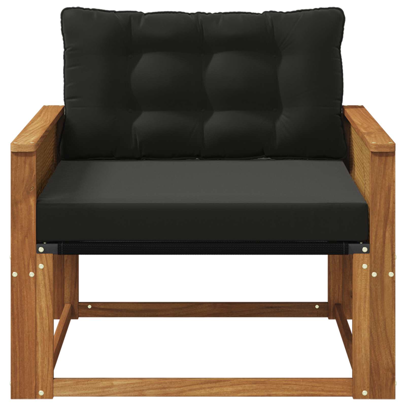Outdoor-Sofagarnitur Massives Akazienholz und Textilene Natur