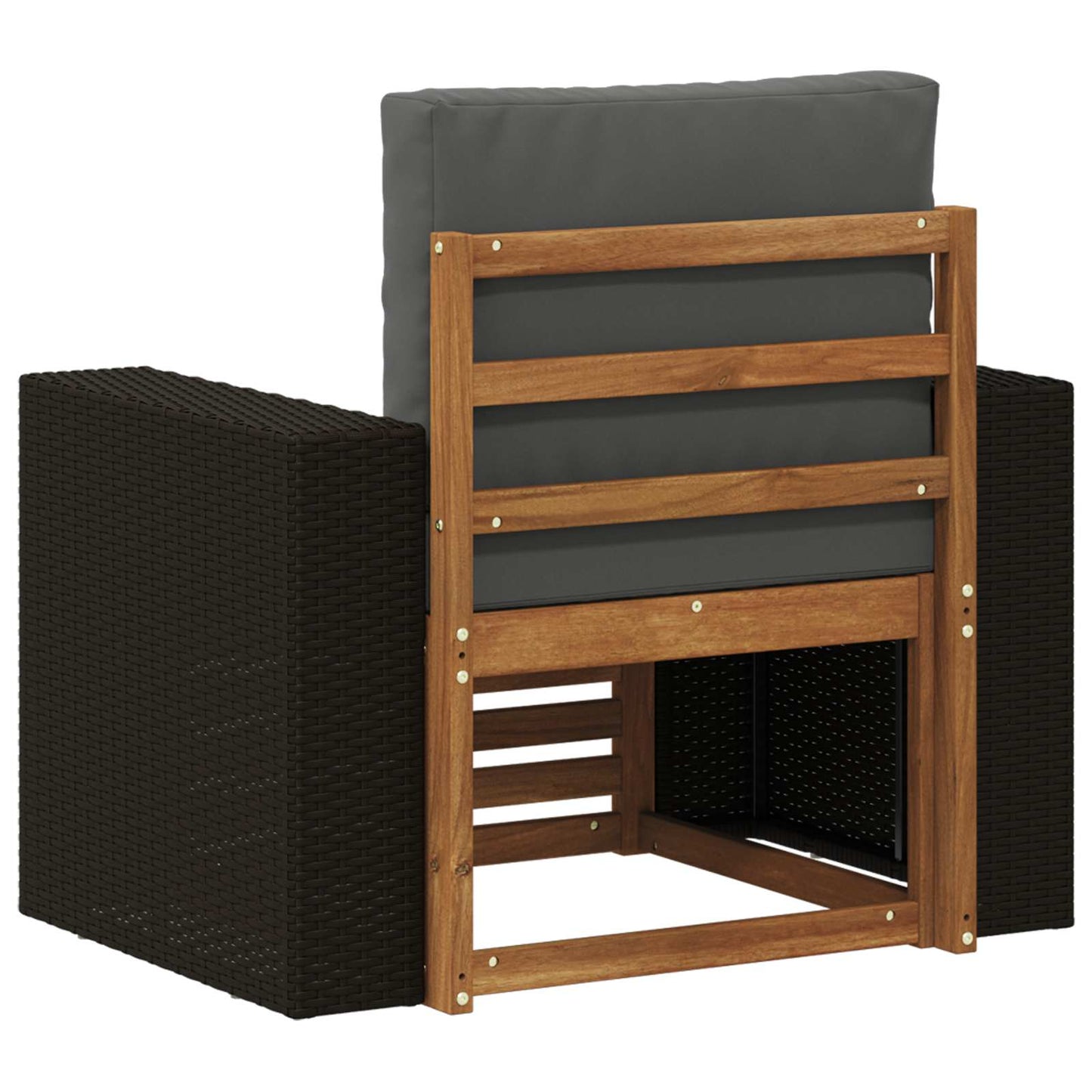 Outdoor Mittelsofa Massivholz Akazie Natur