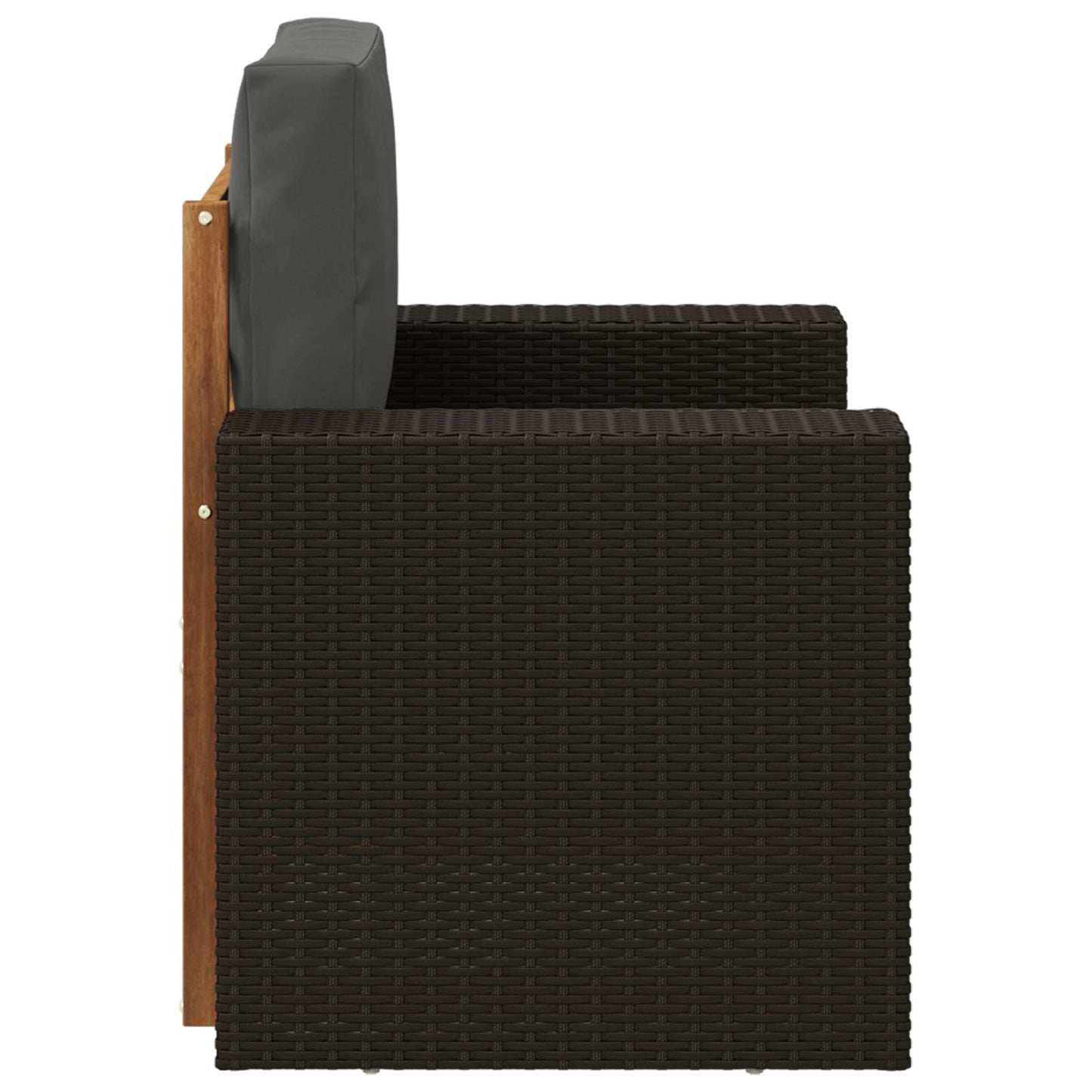Outdoor Mittelsofa Massivholz Akazie Natur