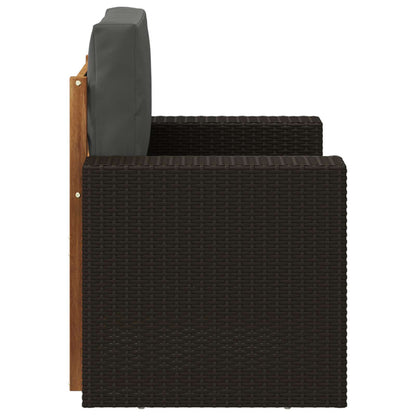 Outdoor Mittelsofa Massivholz Akazie Natur