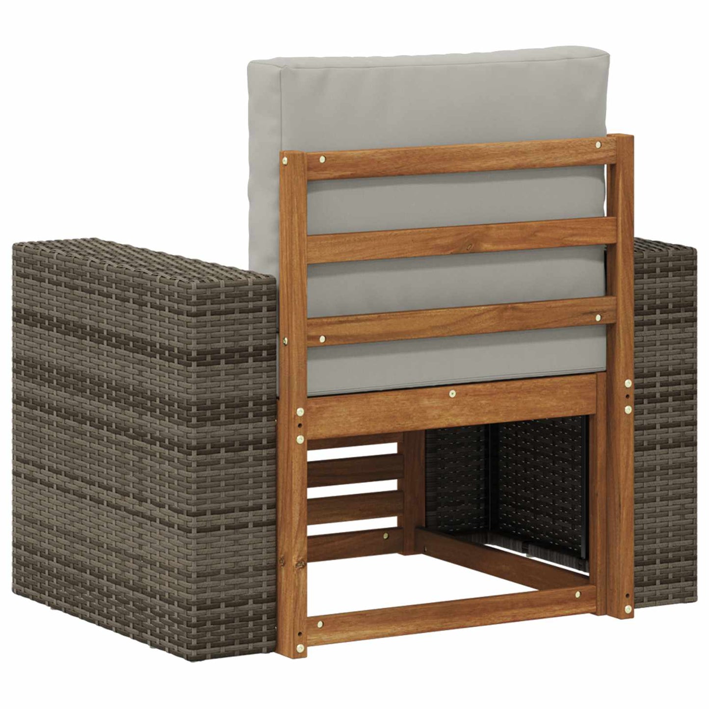 Outdoor Mittelsofa Massivholz Akazie Natur