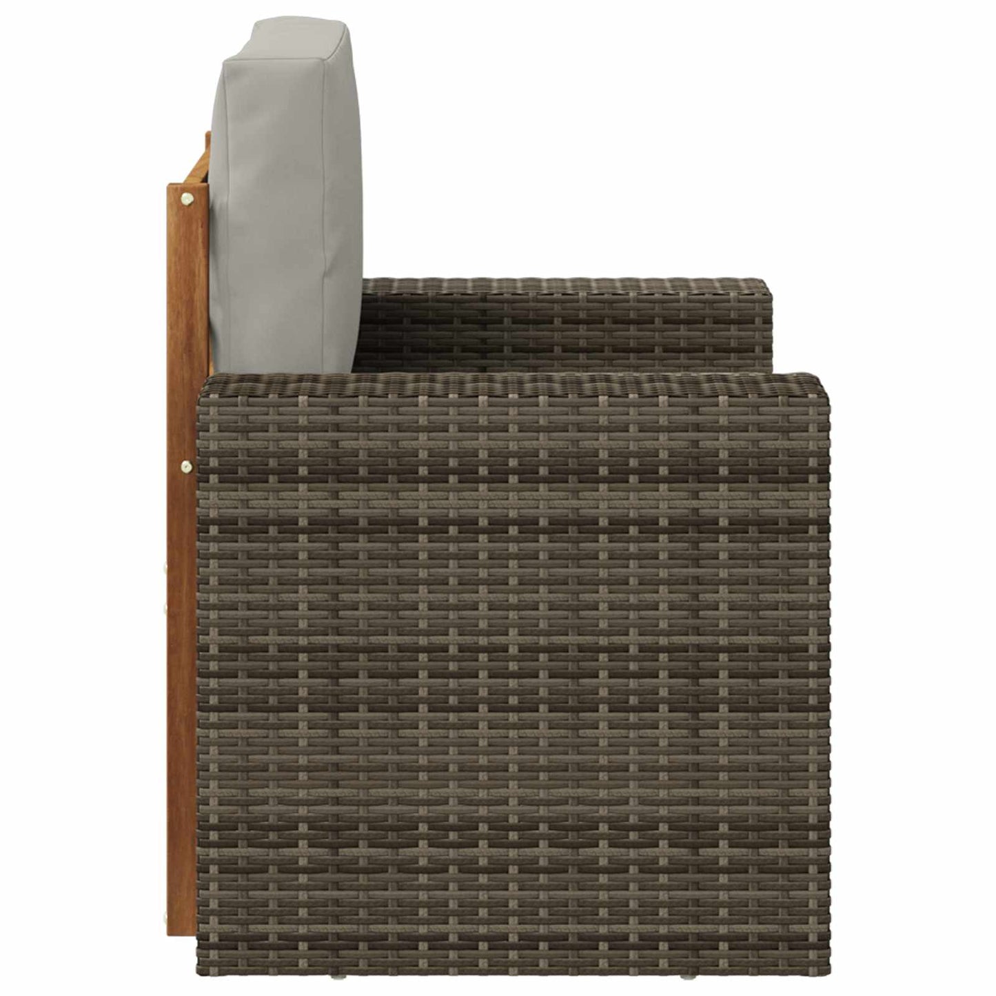 Outdoor Mittelsofa Massivholz Akazie Natur