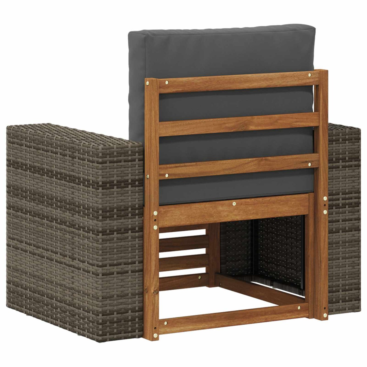 Outdoor Mittelsofa Massivholz Akazie Natur