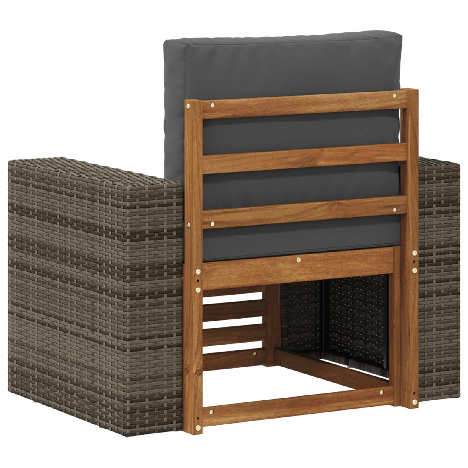 Outdoor Mittelsofa Massivholz Akazie Natur