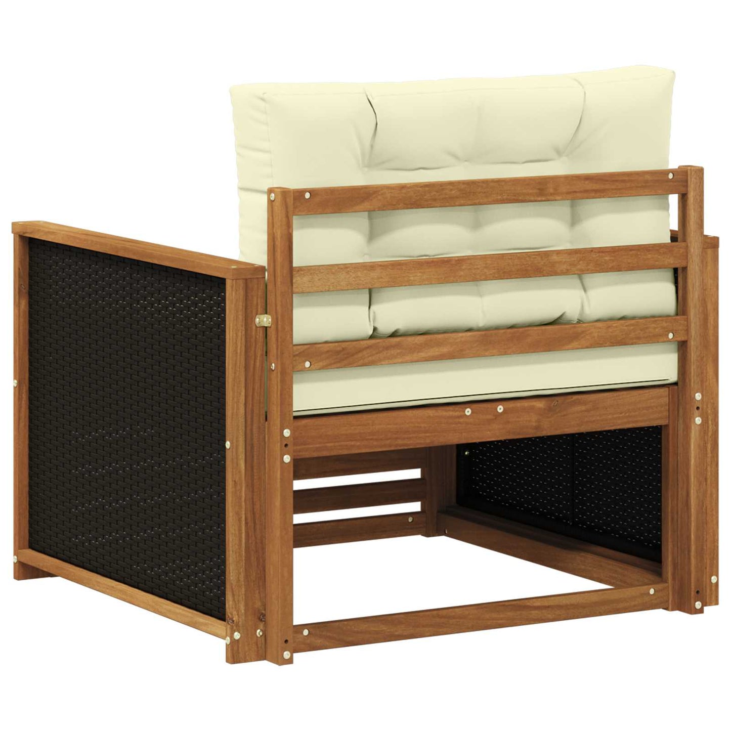 Outdoor Mittelsofa Massivholz Akazie Natur