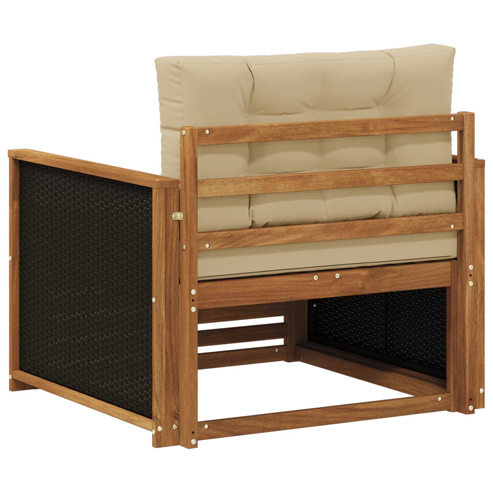 Outdoor Mittelsofa Massivholz Akazie Natur