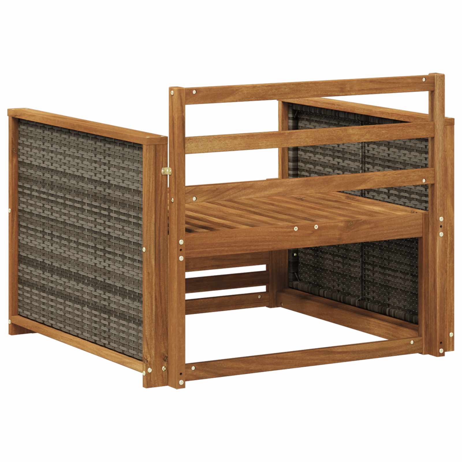 Outdoor Mittelsofa Massivholz Akazie Natur