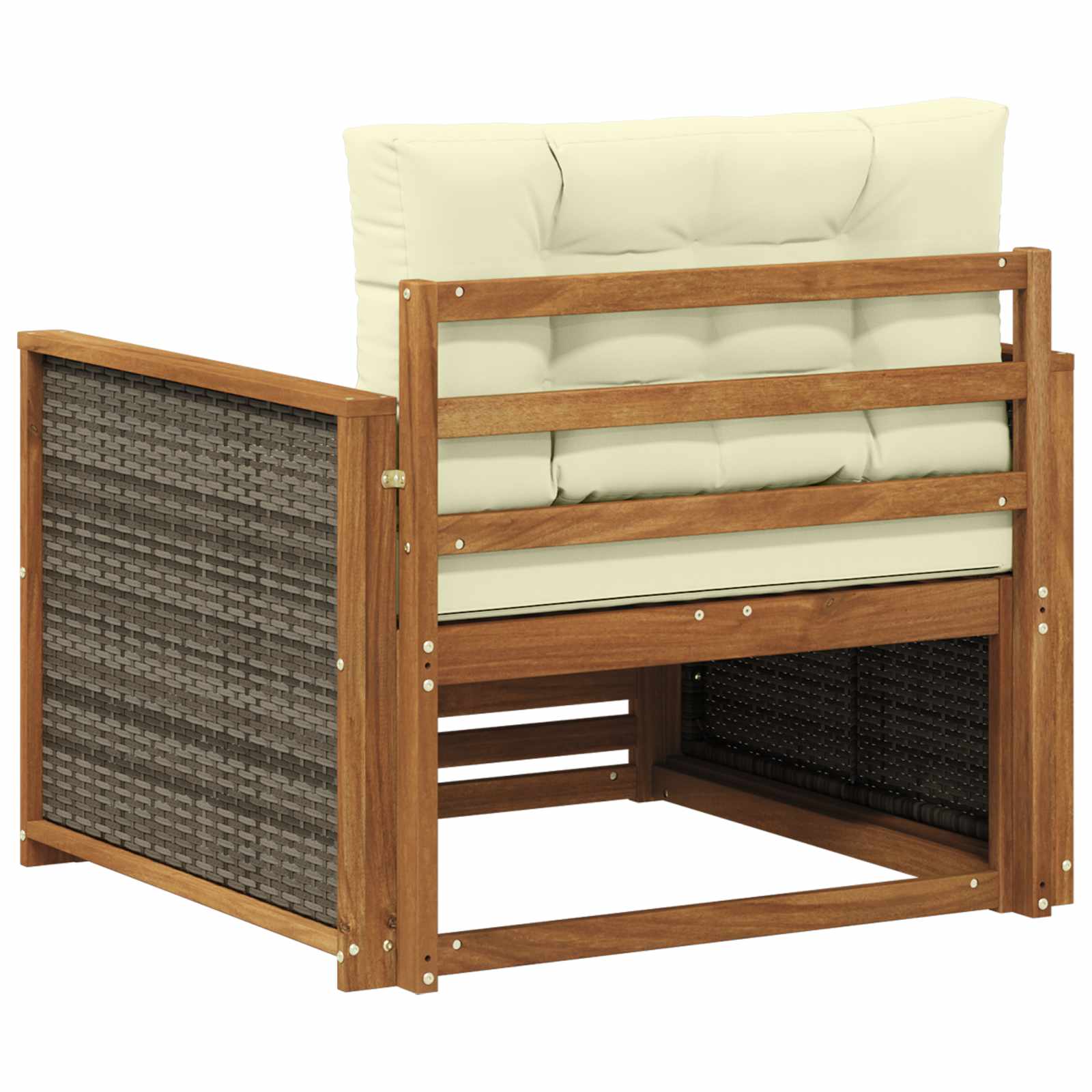 Outdoor Mittelsofa Massivholz Akazie Natur