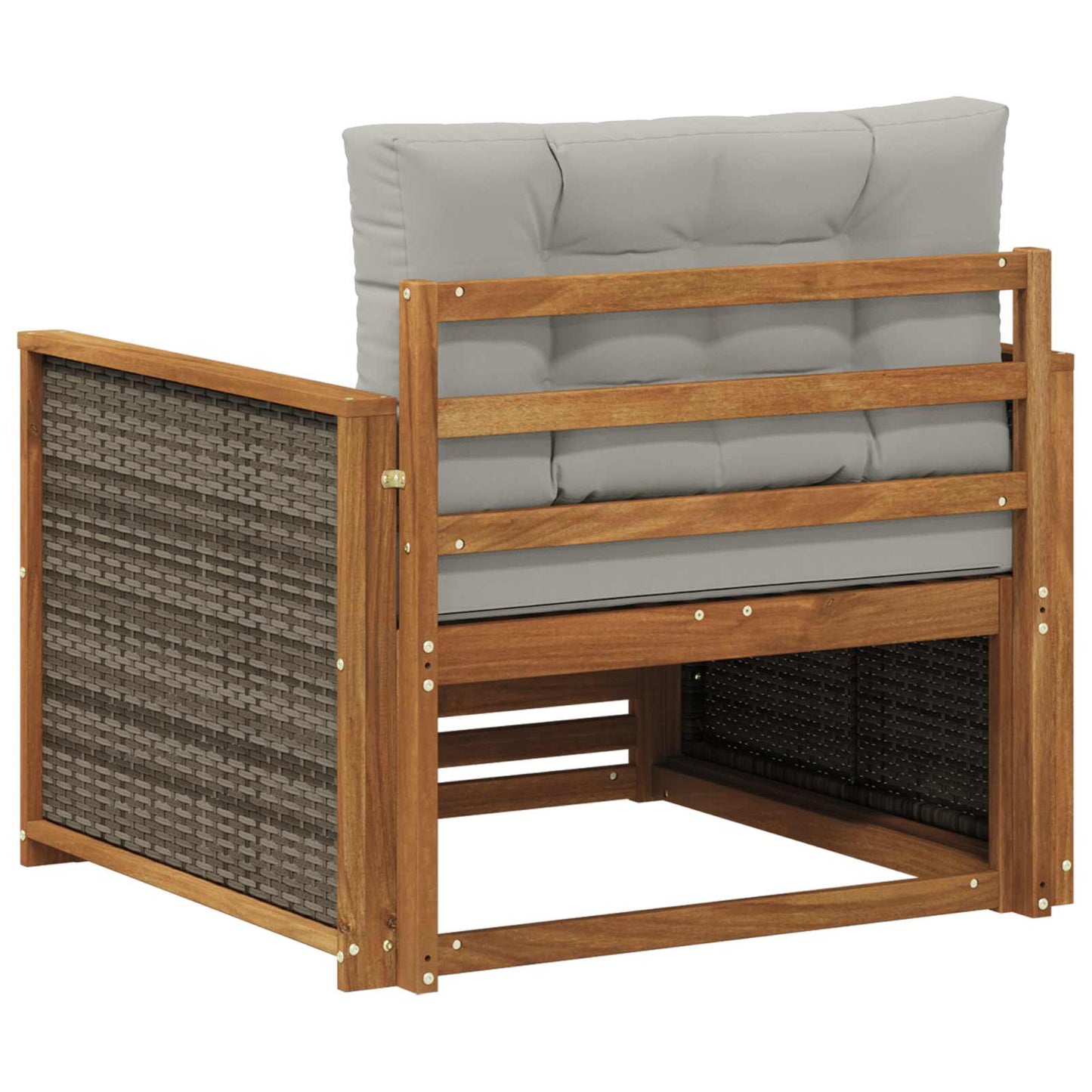 Outdoor Mittelsofa Massivholz Akazie Natur