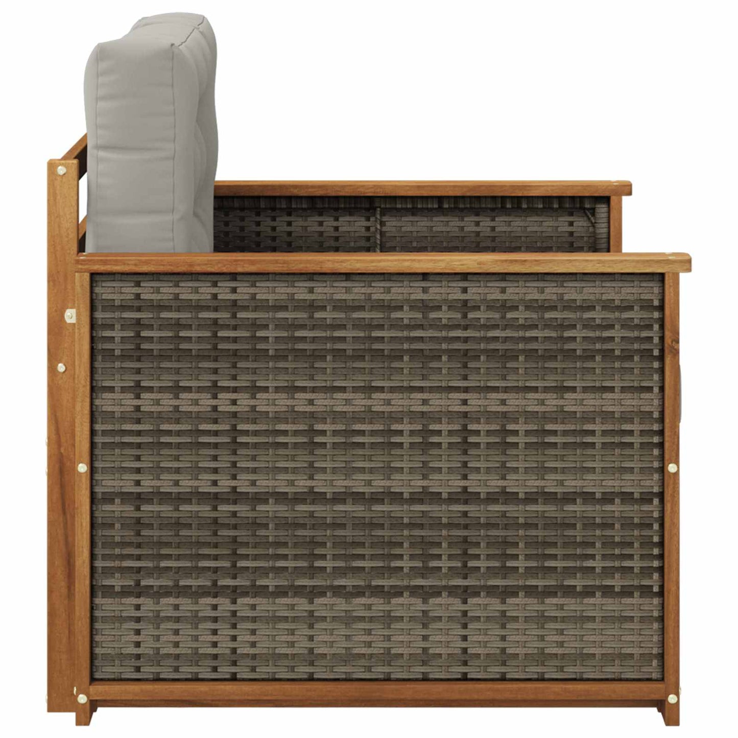 Outdoor Mittelsofa Massivholz Akazie Natur