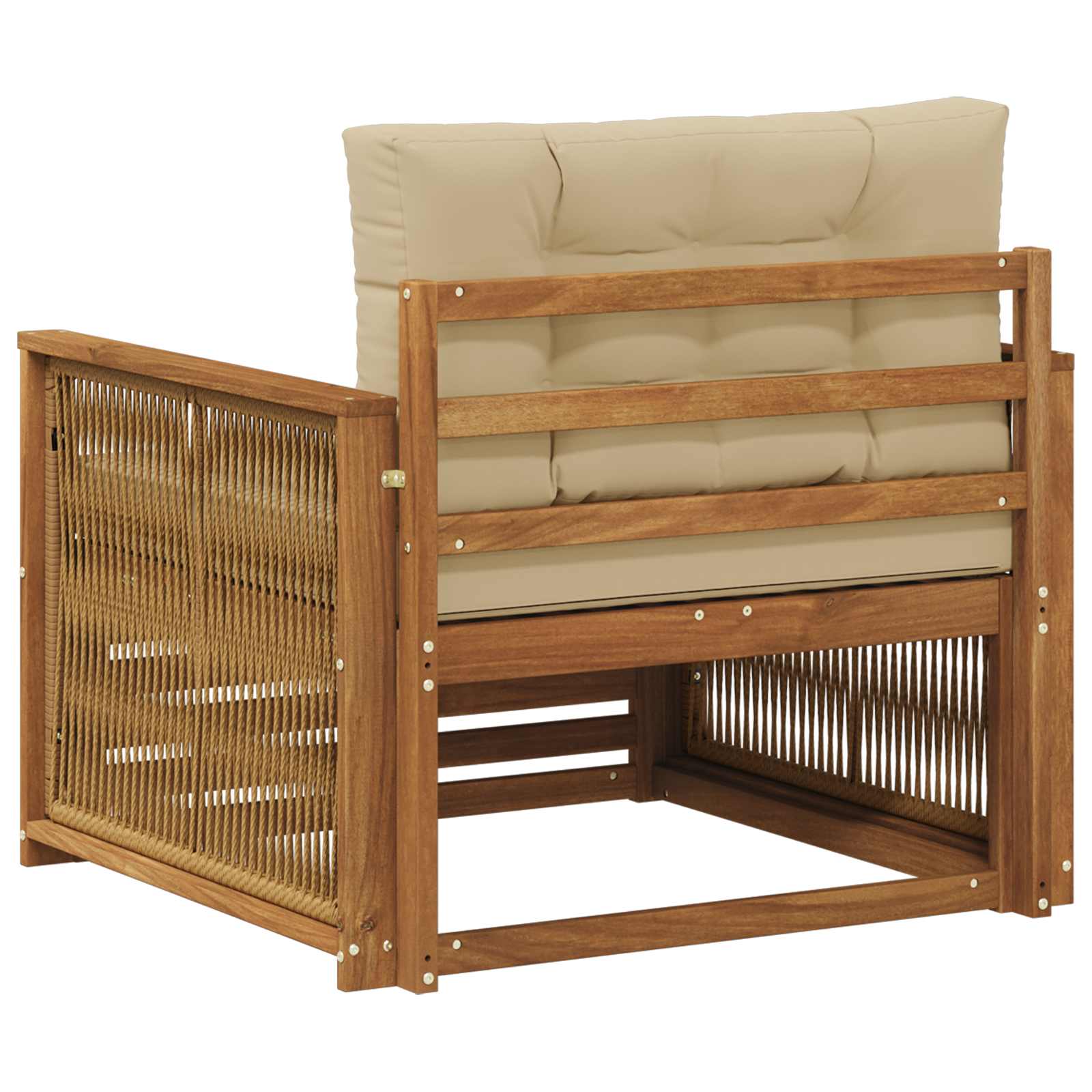 Outdoor Mittelsofa Massivholz Akazie Natur