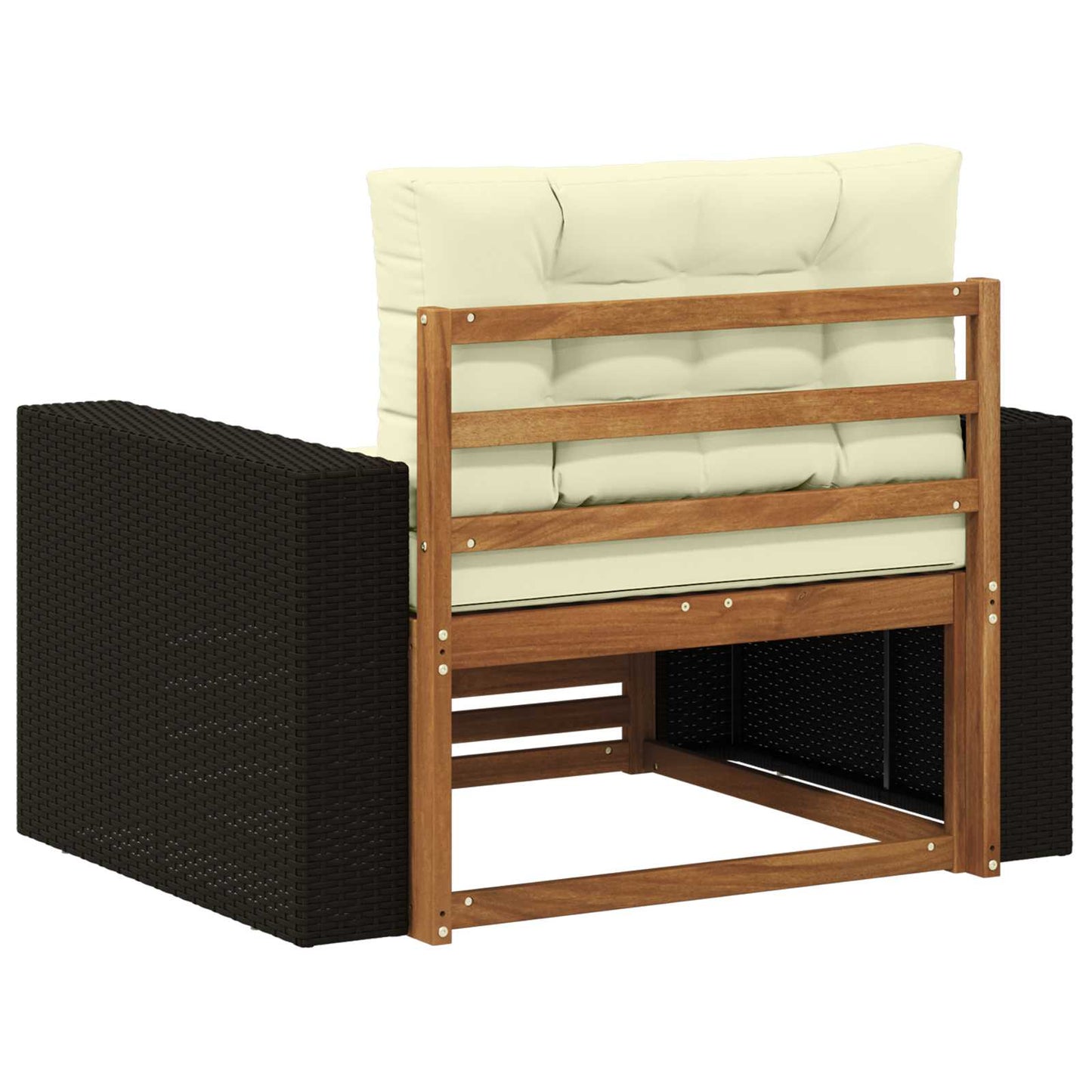 Outdoor Mittelsofa Massivholz Akazie Natur