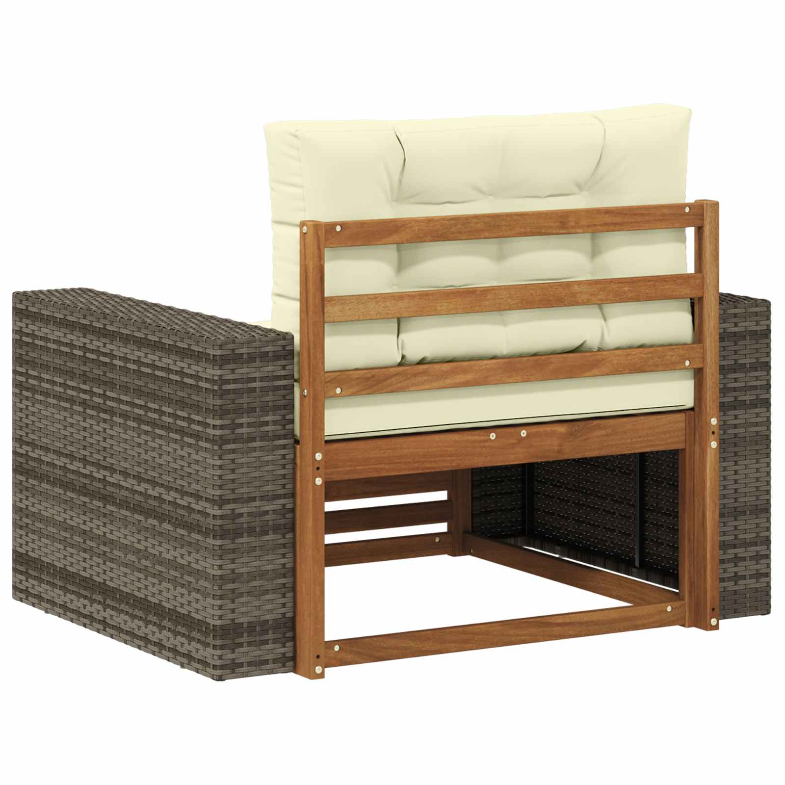 Outdoor Mittelsofa Massivholz Akazie Natur