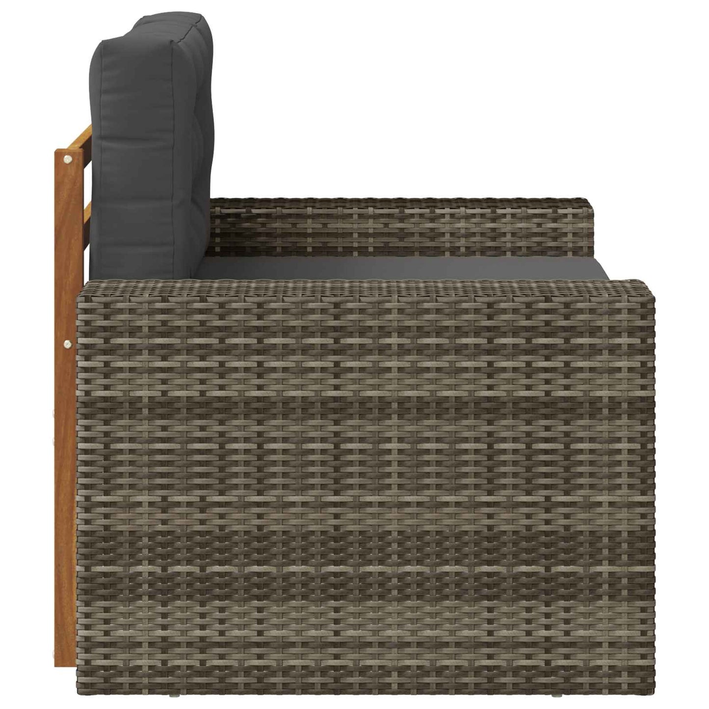 Outdoor Mittelsofa Massivholz Akazie Natur