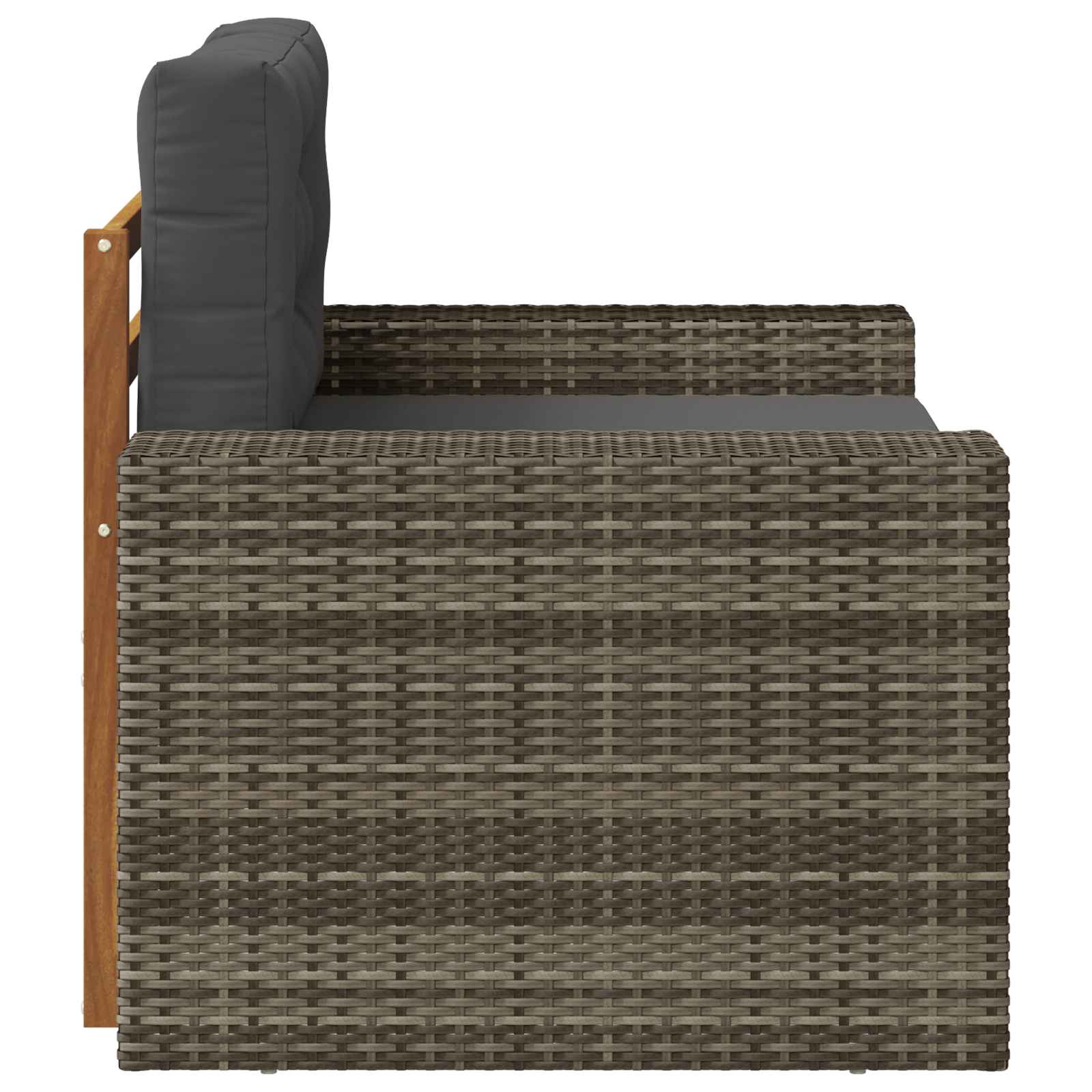 Outdoor Mittelsofa Massivholz Akazie Natur