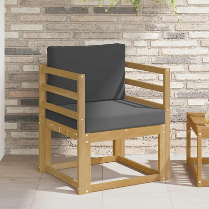 Outdoor-Sofa Polyester Weiß und Anthrazit