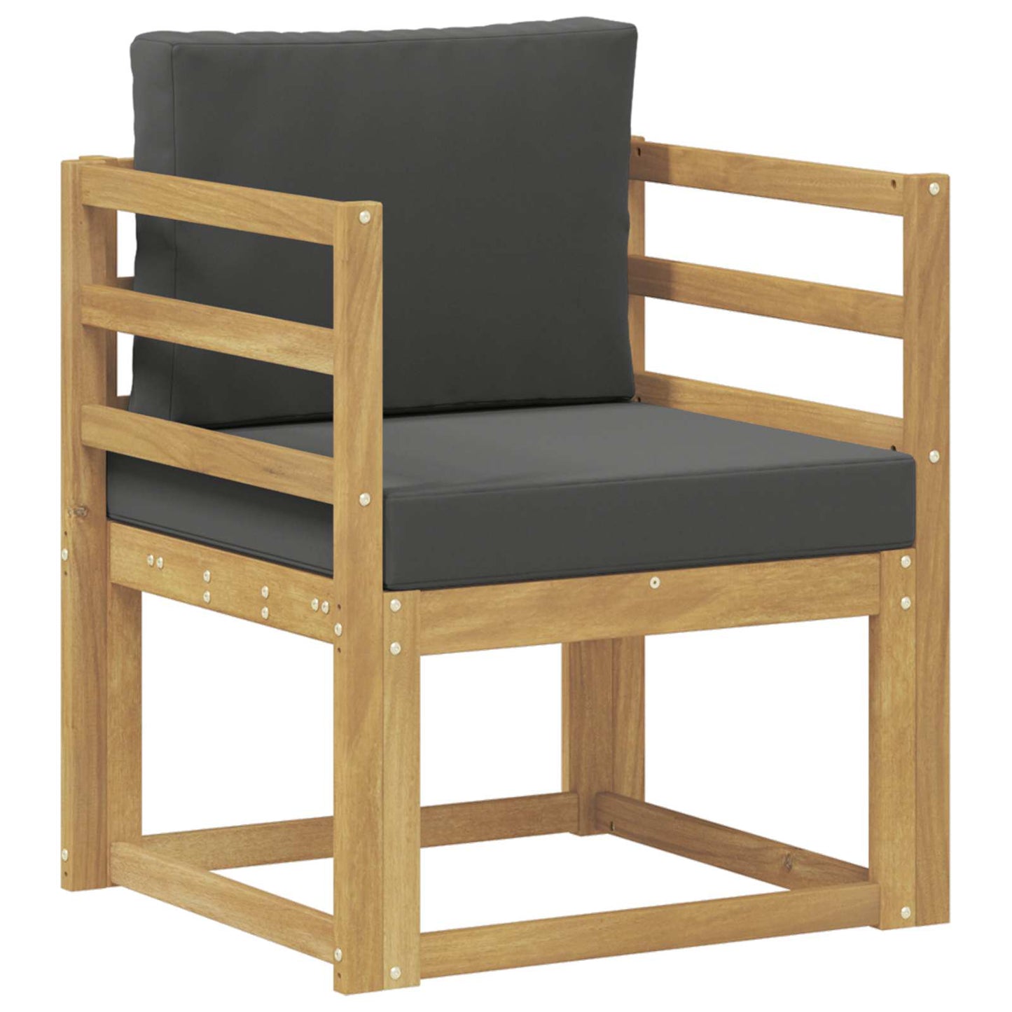 2 Stück Outdoor-Sofagarnitur Polyester Weiß und Anthrazit