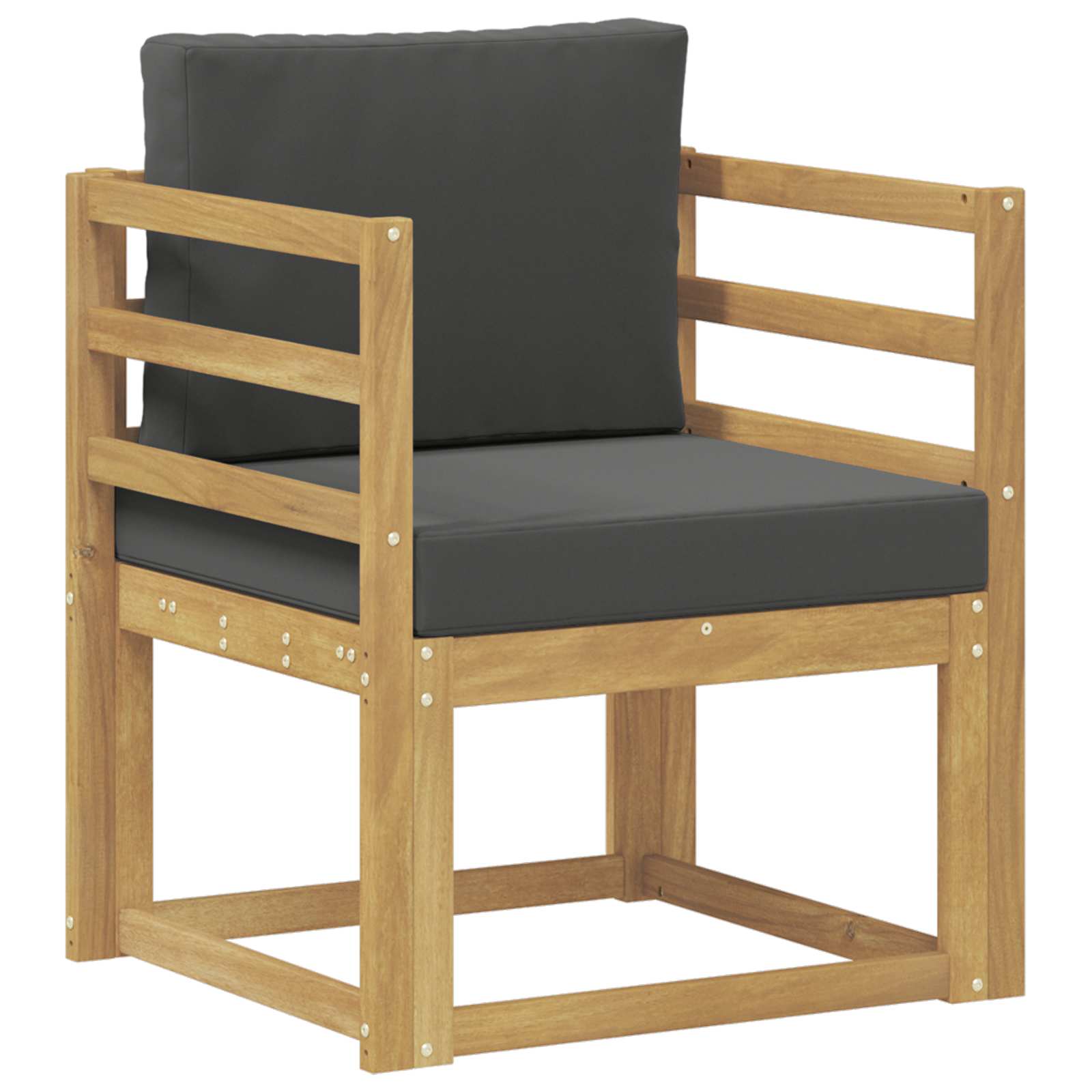 2 Stück Outdoor-Sofagarnitur Polyester Weiß und Anthrazit