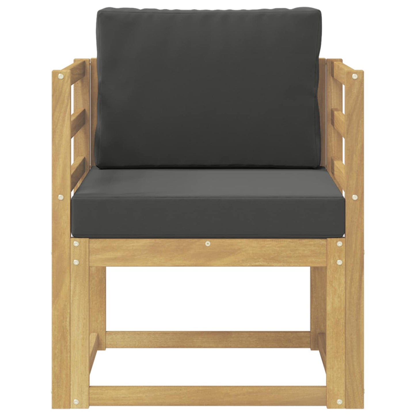 2 Stück Outdoor-Sofagarnitur Polyester Weiß und Anthrazit